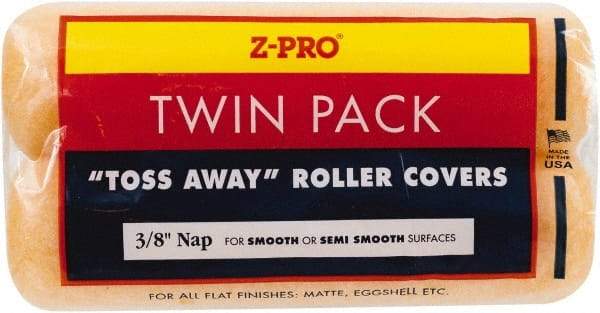 Premier Paint Roller - 3/8" Nap, 9" Wide Paint Roller Cover - Semi-Smooth Texture, Polyester - Eagle Tool & Supply