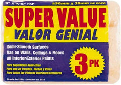 Premier Paint Roller - 3/8" Nap, 9" Wide Paint Roller Cover - Semi-Smooth Texture, Polyester - Eagle Tool & Supply