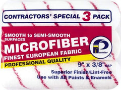 Premier Paint Roller - 3/8" Nap, 9" Wide Paint Roller Cover - Semi-Smooth Texture, Microfiber - Eagle Tool & Supply