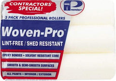 Premier Paint Roller - 3/8" Nap, 9" Wide Paint Roller Cover - Semi-Smooth Texture, Woven & Polyester - Eagle Tool & Supply