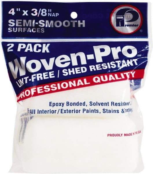 Premier Paint Roller - 3/8" Nap, 4" Wide Paint Roller Cover - Semi-Smooth Texture, Woven & Polyester - Eagle Tool & Supply