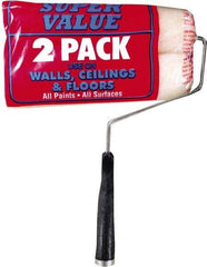 Premier Paint Roller - 12" Long, 3/8" Nap, Wall Roller & Frame Combo - 9" Wide, Plastic Frame, Includes Roller Cover & Frame - Eagle Tool & Supply