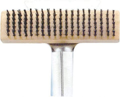 Premier Paint Roller - Steel Surface Preparation Wire Brush - 1" Bristle Length, 2-1/2" Wide, 6" OAL, Wood Block, Straight Wood Handle - Eagle Tool & Supply