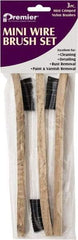 Premier Paint Roller - 3 Piece Nylon Surface Preparation Wire Brush - 8" OAL, Wood Handle - Eagle Tool & Supply