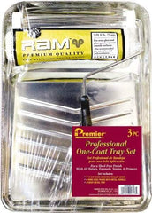 Premier Paint Roller - 14" Long, 3/8" Nap, Wall Paint Roller Set - 9" Wide, Steel Frame, Includes Paint Tray, Roller Cover & Frame - Eagle Tool & Supply