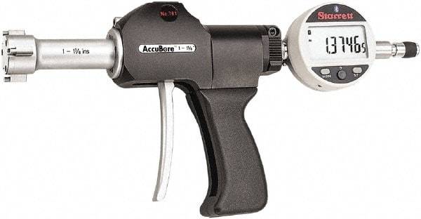 Starrett - Electronic Bore Gages Type: Pistol Grip Electronic Bore Gage Minimum Measurement (Decimal Inch): 1.0000 - Eagle Tool & Supply