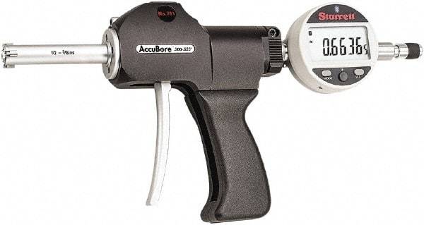 Starrett - Electronic Bore Gages Type: Pistol Grip Electronic Bore Gage Minimum Measurement (Decimal Inch): 0.5000 - Eagle Tool & Supply