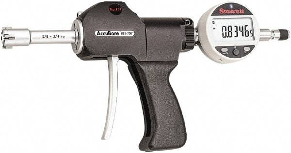 Starrett - Electronic Bore Gages Type: Pistol Grip Electronic Bore Gage Minimum Measurement (Decimal Inch): 0.6250 - Eagle Tool & Supply