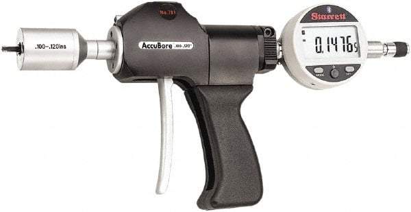 Starrett - Electronic Bore Gages Type: Pistol Grip Electronic Bore Gage Minimum Measurement (Decimal Inch): 0.1000 - Eagle Tool & Supply
