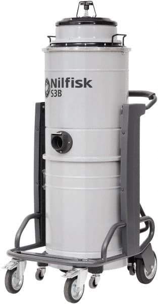 Nilfisk - 13 Gal Steel Tank, Electric Powered Wet/Dry Vacuum - 3.21 Peak hp, 100/120 Volt, 15.8 Amps, 20' Hose Fitting, Main Filter, Accessories Included - Eagle Tool & Supply