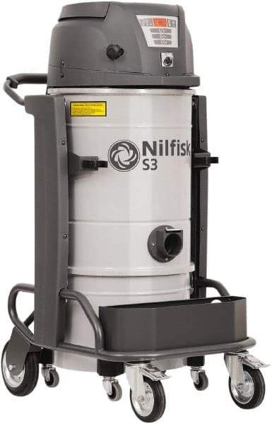 Nilfisk - 13 Gal, Steel Tank, Dry, Industrial Vacuum - 3.22 hp, 15.8 Amps - Eagle Tool & Supply