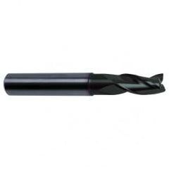 1/4 Dia. x 2-1/2 Overall Length 3-Flute Square End Solid Carbide SE End Mill-Round Shank-Center Cut-Super-A - Eagle Tool & Supply