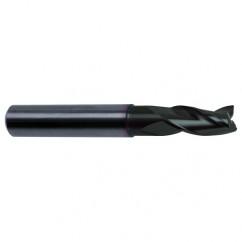 5/8 Dia. x 3-1/2 Overall Length 3-Flute Square End Solid Carbide SE End Mill-Round Shank-Center Cut-Super-A - Eagle Tool & Supply