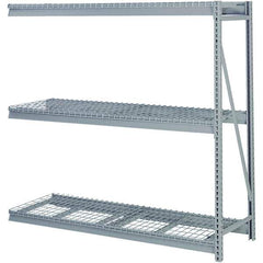 Lyon - 4 Shelf Add-On Waterfall Wire Steel Shelving - 10,000 Lb Capacity, 96" Wide x 96" High x 48" Deep, Dove Gray - Eagle Tool & Supply