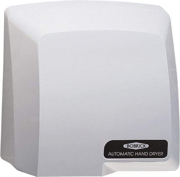 Bobrick - 1725 Watt Gray Finish Electric Hand Dryer - 115 Volts, 13 Amps, 9-5/8" Wide x 11.13" High x 5-7/16" Deep - Eagle Tool & Supply