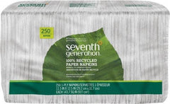 Seventh Generation - 12-1/2" Long x 11-1/2" Wide, Paper Napkins - 1 Ply, White - Eagle Tool & Supply