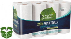 Seventh Generation - Perforated Roll of 2 Ply White Paper Towels - 11" Wide, No Added Dyes or Fragrances, 100% Recycled - Eagle Tool & Supply