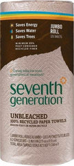 Seventh Generation - Perforated Roll of 2 Ply Brown Paper Towels - 11" Wide, Unbleached, 100% Recycled - Eagle Tool & Supply