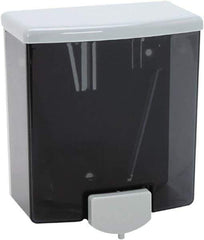 Bobrick - 40 oz Liquid Hand Soap Dispenser - Plastic, Wall Mounted, Black & Gray - Eagle Tool & Supply