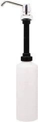 Bobrick - 34 oz Liquid Soap Dispenser Hardware - Plastic, Polyethylene & Stainless Steel, Counter Mounted, Chrome & Stainless Steel - Eagle Tool & Supply