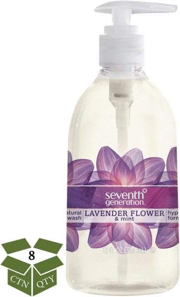 Seventh Generation - 12 oz Pump Bottle Liquid Soap - Clear, Lavender Flower & Mint Scent - Eagle Tool & Supply