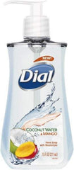 Dial - 7.5 oz Pump Bottle Liquid Soap - Clear, Coconut Water & Mango Scent - Eagle Tool & Supply