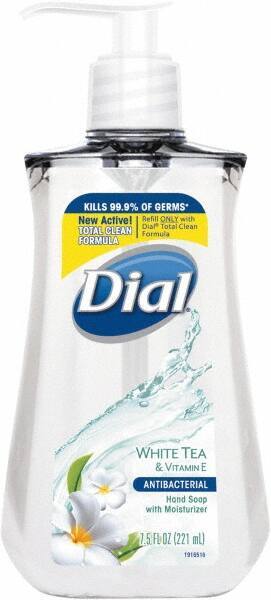 Dial - 7.5 oz Pump Bottle Liquid Soap - Clear, White Tea Scent - Eagle Tool & Supply