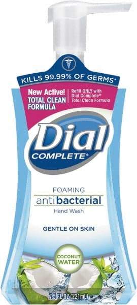 Dial - 7.5 oz Pump Bottle Foam Soap - Blue, Coconut Waters Scent - Eagle Tool & Supply