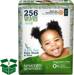 Seventh Generation - Pre-Moistened Baby Wipes - Refill, 7" x 7" Sheet Size, White - Eagle Tool & Supply