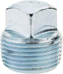Parker - 1 Male Thread, Steel Industrial Pipe Square Head Plug - MNPTF, 5,500 psi - Eagle Tool & Supply