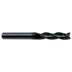 1 Dia. x 6 Overall Length 3-Flute Square End Solid Carbide SE End Mill-Round Shank-Center Cut-Super-A - Eagle Tool & Supply