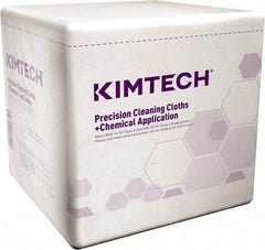 Kimtech - 1/4 Fold Clean Room/Lab/Critical Task Wipes - Poly Pack, 12" x 12-1/2" Sheet Size, White - Eagle Tool & Supply