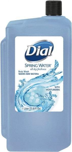 Dial - 1 L Cartridge Spring Water Body Wash - Translucent Blue, Fits Manual Liquid Dispensers - Eagle Tool & Supply