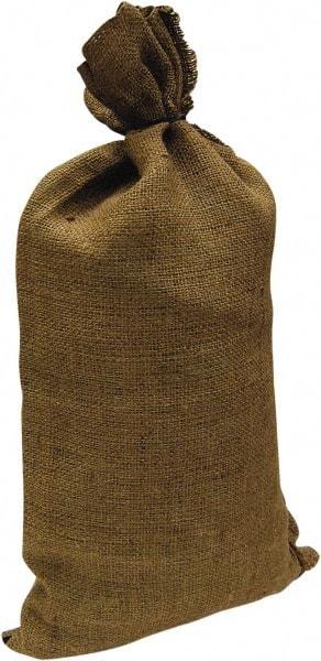 Made in USA - 14" Long x 26" High Sand Bag - Olive Green Burlap, For Spill Containment - Eagle Tool & Supply