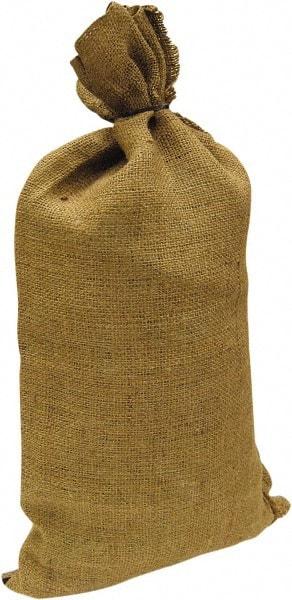 Made in USA - 14" Long x 26" High Sand Bag - Desert Tan Burlap, For Spill Containment - Eagle Tool & Supply