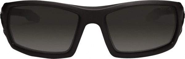 Ergodyne - Smoke Lenses, Framed Safety Glasses - Uncoated Lenses, Matte Black Frame, Size Universal, Wrap Around - Eagle Tool & Supply