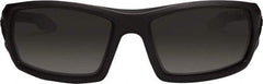 Ergodyne - Smoke Lenses, Framed Safety Glasses - Uncoated Lenses, Matte Black Frame, Size Universal, Wrap Around - Eagle Tool & Supply