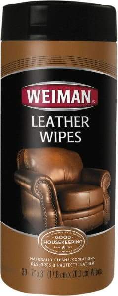 Weiman - Wipes Leather Cleaner - Unscented, Canister Container - Eagle Tool & Supply