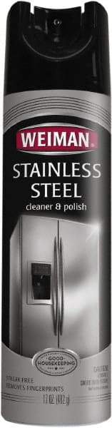 Weiman - 17 fl oz Aerosol Stainless Steel Cleaner & Polish - Unscented, Can Container - Eagle Tool & Supply