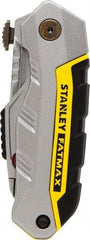 Stanley - 2-7/16" Blade, 8" OAL, Straight Pocket Knife - 4-3/4" Closed Length, Steel, 3 Blades, 1 Edge - Eagle Tool & Supply