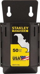 Stanley - 50 Piece, Carbon Steel, Hook Blade - 2-7/16" Long, 0.0235" Blade Thickness - Eagle Tool & Supply