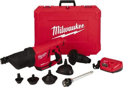 Milwaukee Tool - 12V Lithium-Ion Battery Battery Drain Cleaning Machine - For 1" to 4" Pipe - Eagle Tool & Supply