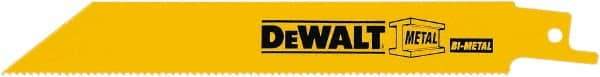 DeWALT - 12" Long x 3/4" Thick, Bi-Metal Reciprocating Saw Blade - Straight Profile, 18 TPI, Toothed Edge, Tang Shank - Eagle Tool & Supply