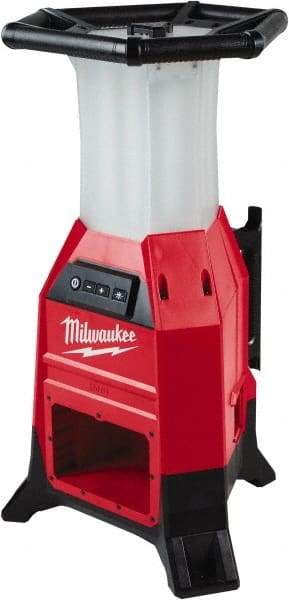 Milwaukee Tool - 18 Volts, 9000 Lumens, Cordless Work Light - Red/Black, 15 hr Run Time - Eagle Tool & Supply