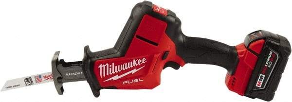 Milwaukee Tool - 18V, 0 to 3,000 SPM, Cordless Reciprocating Saw - 7/8" Stoke Length, 1 Lithium-Ion Battery Included - Eagle Tool & Supply