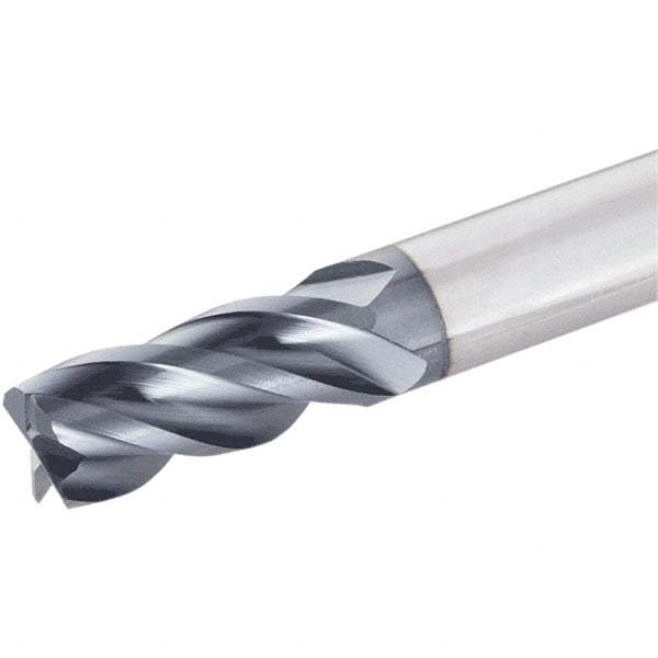 Iscar - 1/2", 4 Flute, Single End, Solid Carbide, 0.023" Corner Radius End Mill - 3" OAL, Right Hand Flute, 1" LOC, Right Hand Cut - Eagle Tool & Supply