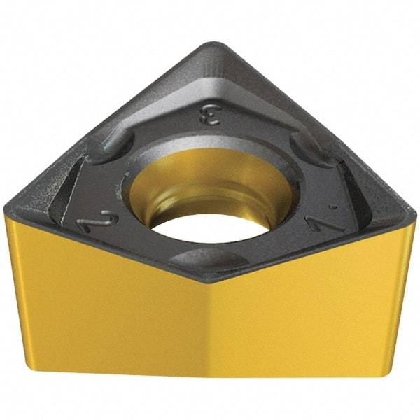 Iscar - H690 WNMU0705 MM Grade IC830 Carbide Milling Insert - TiAlN/AlTiN/TiN Finish, 5.9mm Thick, 11.5mm Inscribed Circle, 0.8mm Corner Radius - Eagle Tool & Supply
