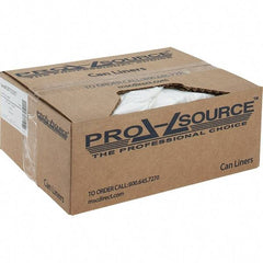 PRO-SOURCE - 2 mil Thick, Heavy-Duty Trash Bags - Linear Low-Density Polyethylene (LLDPE), Flat Pack Dispenser, 38" Wide x 48" High, Clear - Eagle Tool & Supply