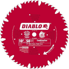 Freud - 10" Blade Diam, 50 Teeth, Carbide-Tipped Cold Saw Blade - 1" Arbor Hole Diam, 0.071" Blade Thickness - Eagle Tool & Supply