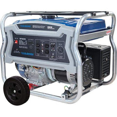 PRO-SOURCE - 6 hr Full Load Time, 5.5 kW, Pull Start, Gasoline Portable Power Generator - 6.6 Gal Tank, 31-1/2" Long x 21.9" Wide x 23.2" Deep, 420 cc Engine - Eagle Tool & Supply